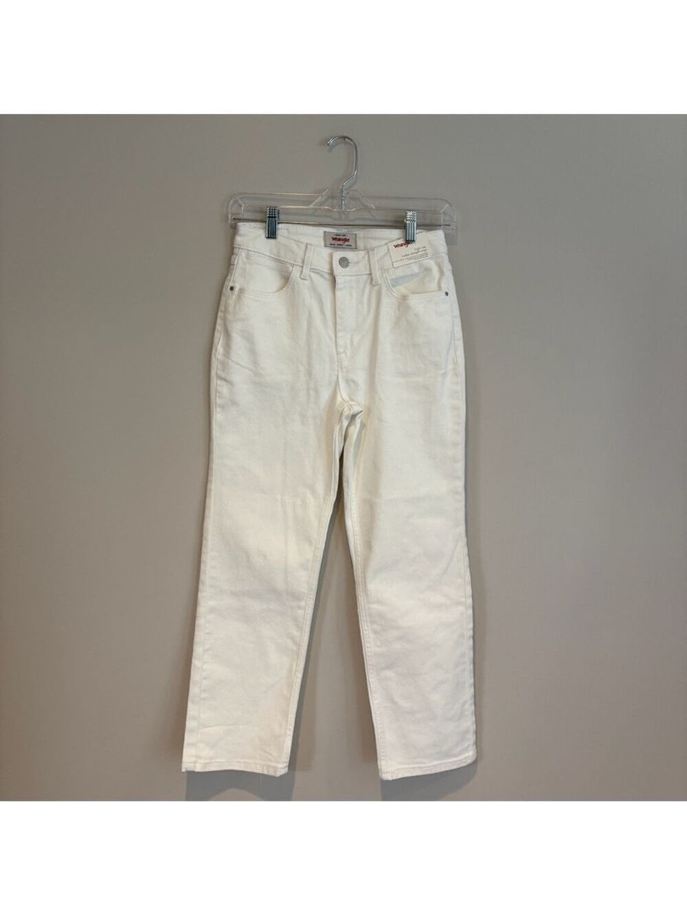 Wrangler Women's High Rise Rodeo Straight Crop White Jeans NWT